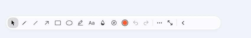 The open island under a selection, with the arrow tool armed and its width lobe; its Copy button takes the accent colour picked below